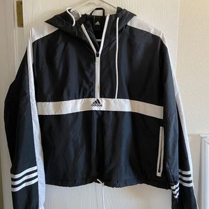 ADIDAS Black+White Windbreaker